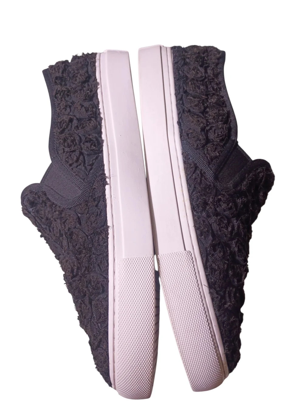 Tory Burch Black‎ Floral-Texture Slip-On Sneakers